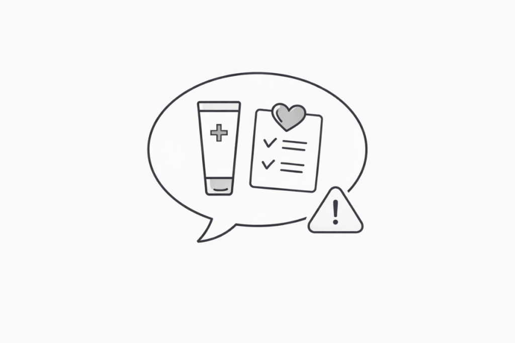 医療脱毛カウンセリングでは麻酔やオプション提案がある場合もあることを示すイラスト