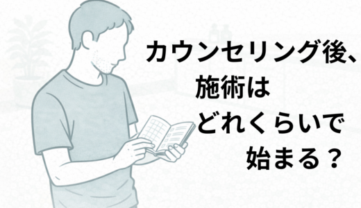 医療脱毛のカウンセリング後、どれくらいで施術できる？40代男性の実体験