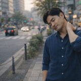 VIO脱毛の痛みを乗り越えて余裕を感じている40代男性のイメージ