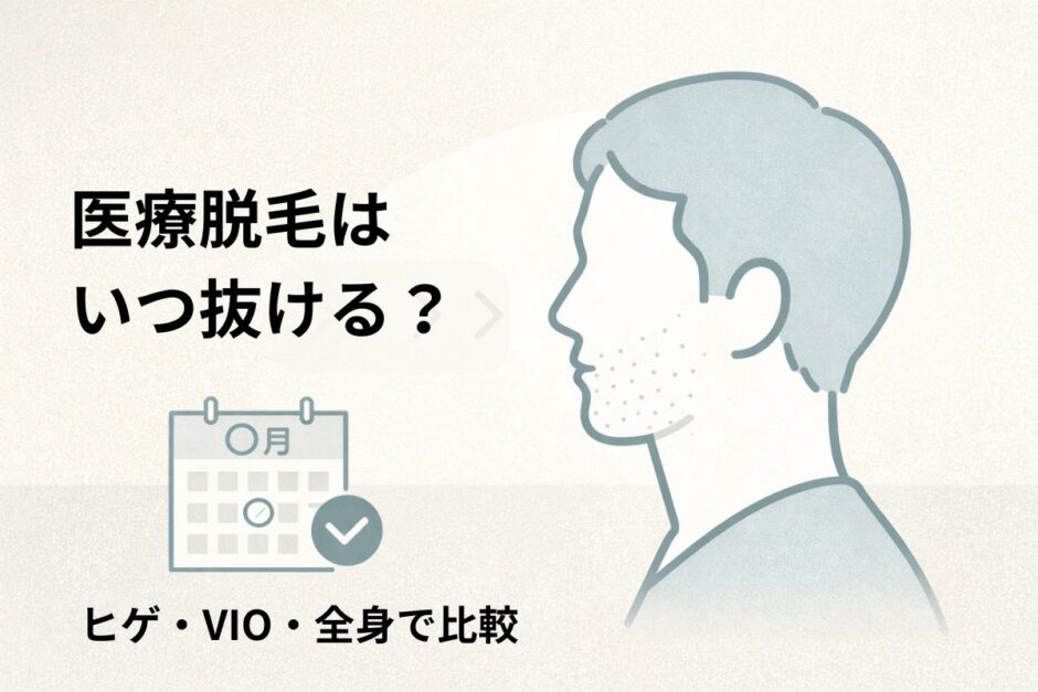 医療脱毛で毛が減るのはいつなのかを解説する記事のイメージイラスト